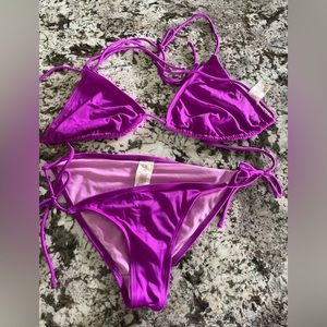 OP BKINI Purple TOP XL BOTTOM M ——Never Worn NWOT
